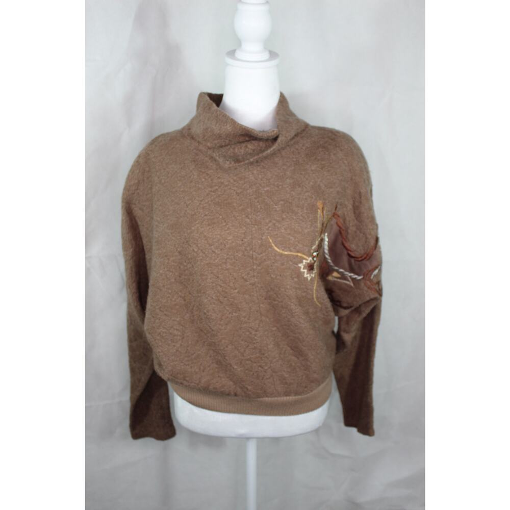 Vintage Kirin Creations Batwing Sweater Embroidered Chinese Dragon Rhinestone M - Picture 3 of 15